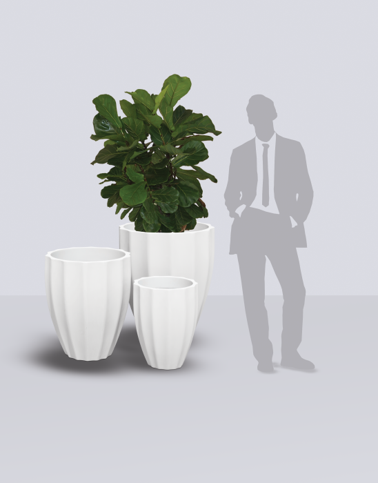 Alicante Fluted Round Planter