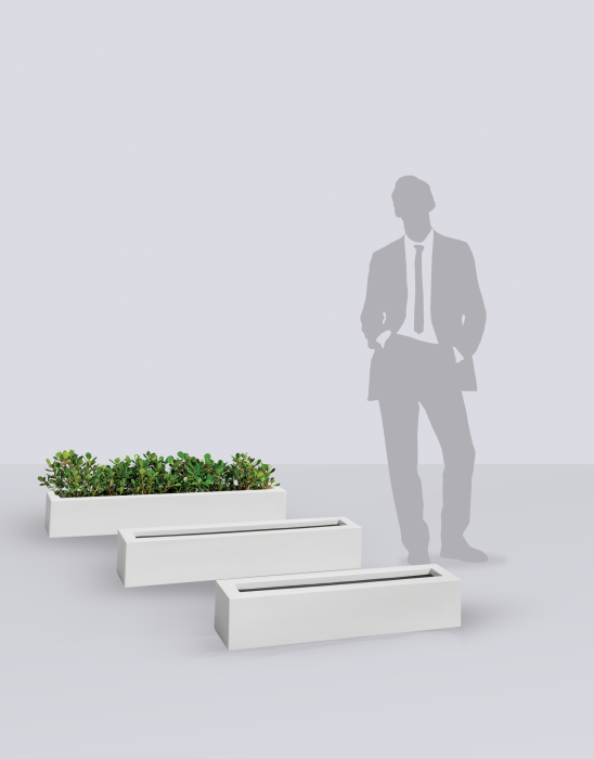 Salon Narrow Low Rectangular Planter