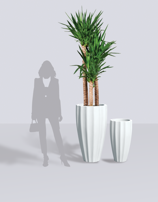 San Jose Tall Fluted Round Planter