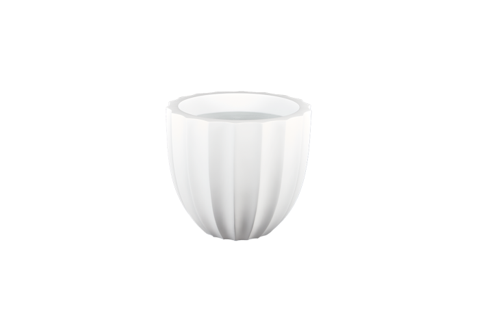 Santa Barbara Low Fluted Round Planter