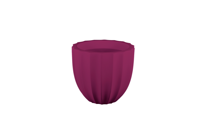 Santa Barbara Low Fluted Round Planter