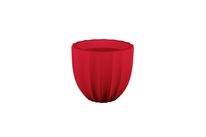 Santa Barbara Low Fluted Round Planter