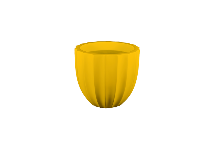 Santa Barbara Low Fluted Round Planter