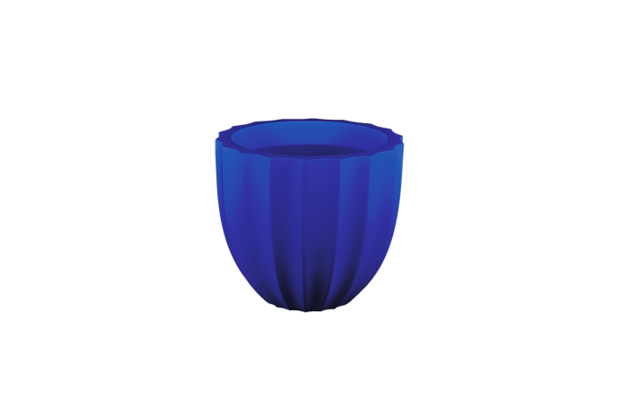 Santa Barbara Low Fluted Round Planter