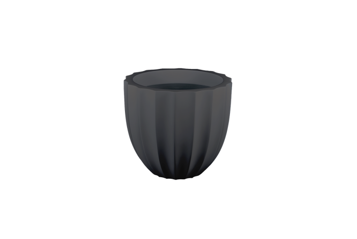 Santa Barbara Low Fluted Round Planter