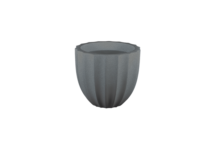 Santa Barbara Low Fluted Round Planter