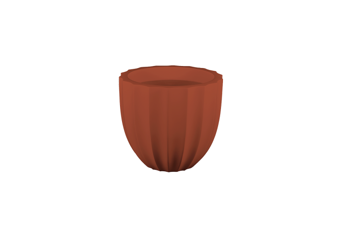 Santa Barbara Low Fluted Round Planter
