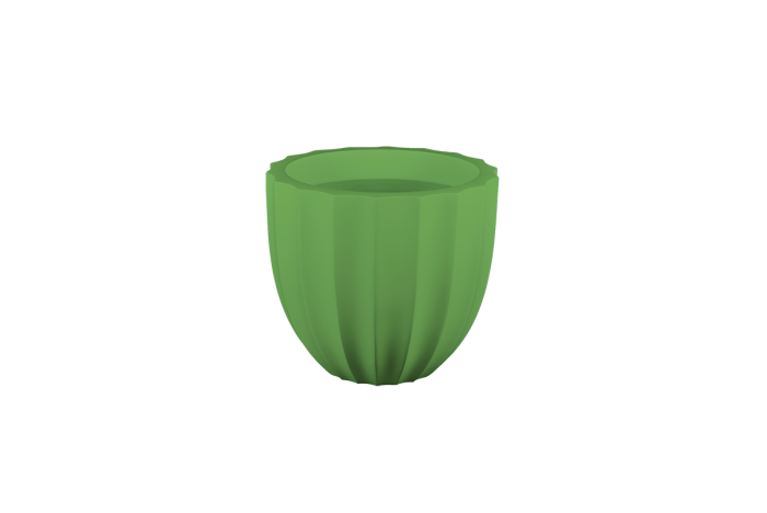 Santa Barbara Low Fluted Round Planter