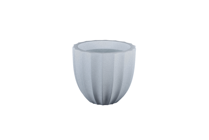 Santa Barbara Low Fluted Round Planter