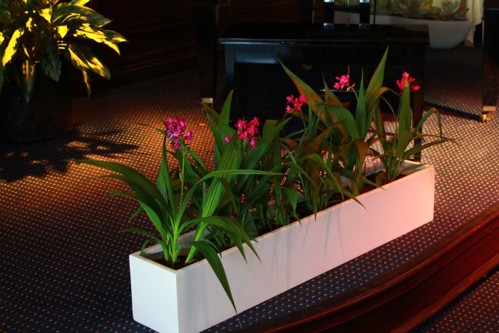 Wheeling Narrow Rectangular Planter