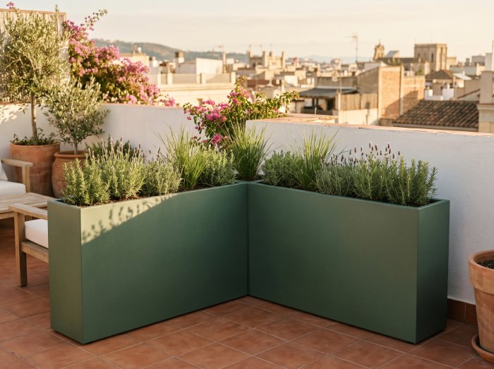 Delray Tall Corner Planter